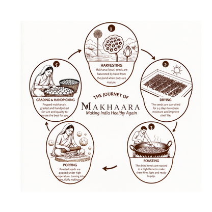 MakHaara Premium Raw Makhana Combo Pack (250 g × 2)
